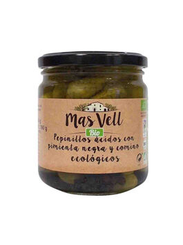 PEPINILLOS CON PIMIENTA NEGRA Y COMINO 350 GR 1 UD (TARRAGONA) MAS VELL - ECO
