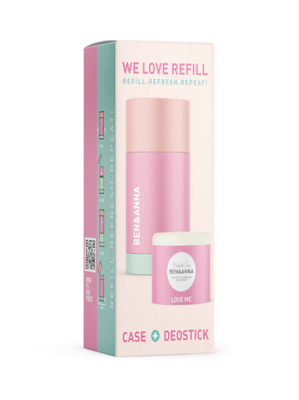DESODORANTE SÓLIDO EN BARRA LOVE ME EN ENVASE REUTILIZABLE + RECARGA 40 GR 1 UD (ALEMANIA) BEN&ANNA - ECO