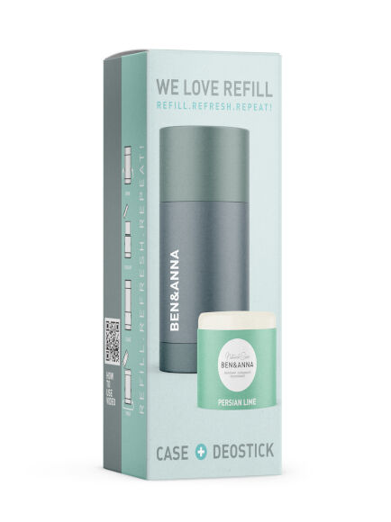 DESODORANTE SÓLIDO EN BARRA PERSIAN LIME EN ENVASE REUTILIZABLE + RECARGA 40 GR 1 UD (ALEMANIA) BEN&ANNA - ECO
