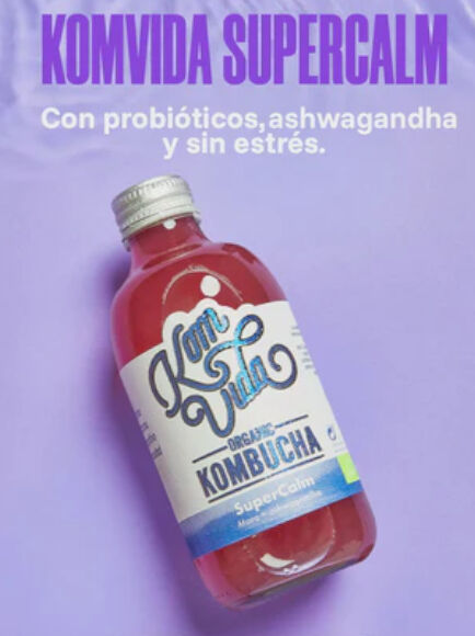 KOMBUCHA SUPERCALM CON MORA Y ASHWAGANDHA 250 ML 1 UD (BADAJOZ) KOMVIDA - ECO