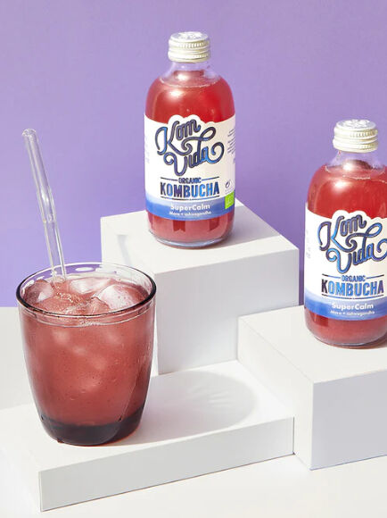 KOMBUCHA SUPERCALM CON MORA Y ASHWAGANDHA 250 ML 1 UD (BADAJOZ) KOMVIDA - ECO