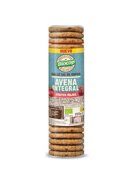 GALLETAS INTEGRALES DE COPOS AVENA CON FRUTOS ROJOS 250 GR 1 UD (ITALIA) BIOCOP - ECO