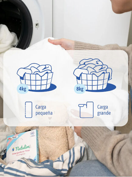 DETERGENTE NATURAL EN TIRAS 40 LAVADOS FRAGANCIA FLORAL 1 UD (CATALUÑA) NATULIM - ECO