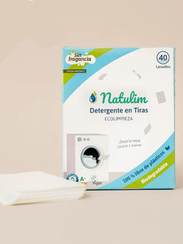 DETERGENTE NATURAL EN TIRAS 40 LAVADOS SIN FRAGANCIA 1 UD (CATALUÑA) NATULIM - ECO