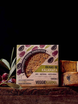 QUESO VEGANO SEMICURADO VEGETAL OLIVAS DE KALAMATA 150 GR 1 UD (BARCELONA) VEGGIE KARMA - ECO